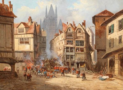 Combates callejeros en Rouen de Alexandre Defaux